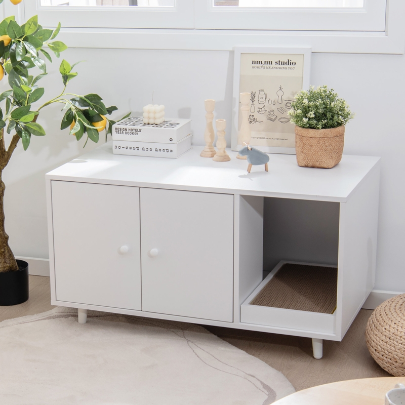 Makale Cat Litter Box Enclosure Cabinet