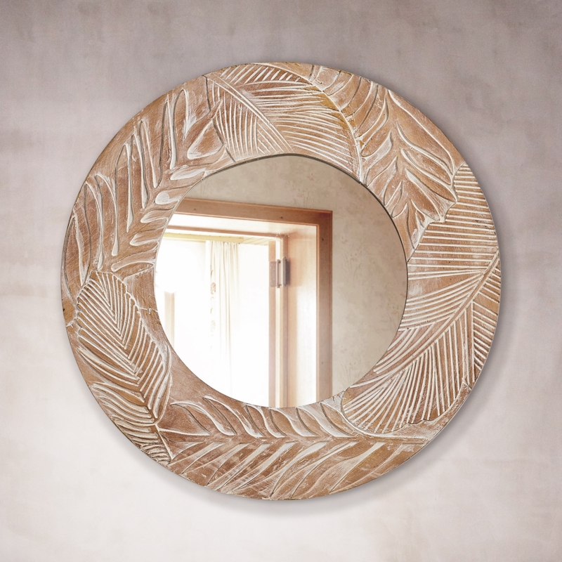 Manningtree Round Wood Wall Mirror
