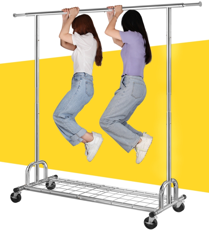 Mardelle 460 LBS Clothes Hanging Rack Metal Clothes Rack Heavy Duty Garment Rack