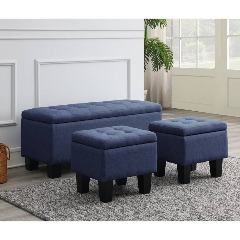 Markleville Polyester Upholstered Storage Bench