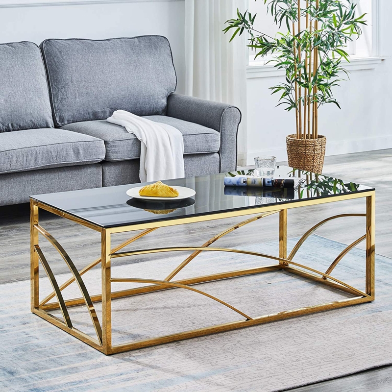 Marlies Stainless Steel Glass Coffee Table