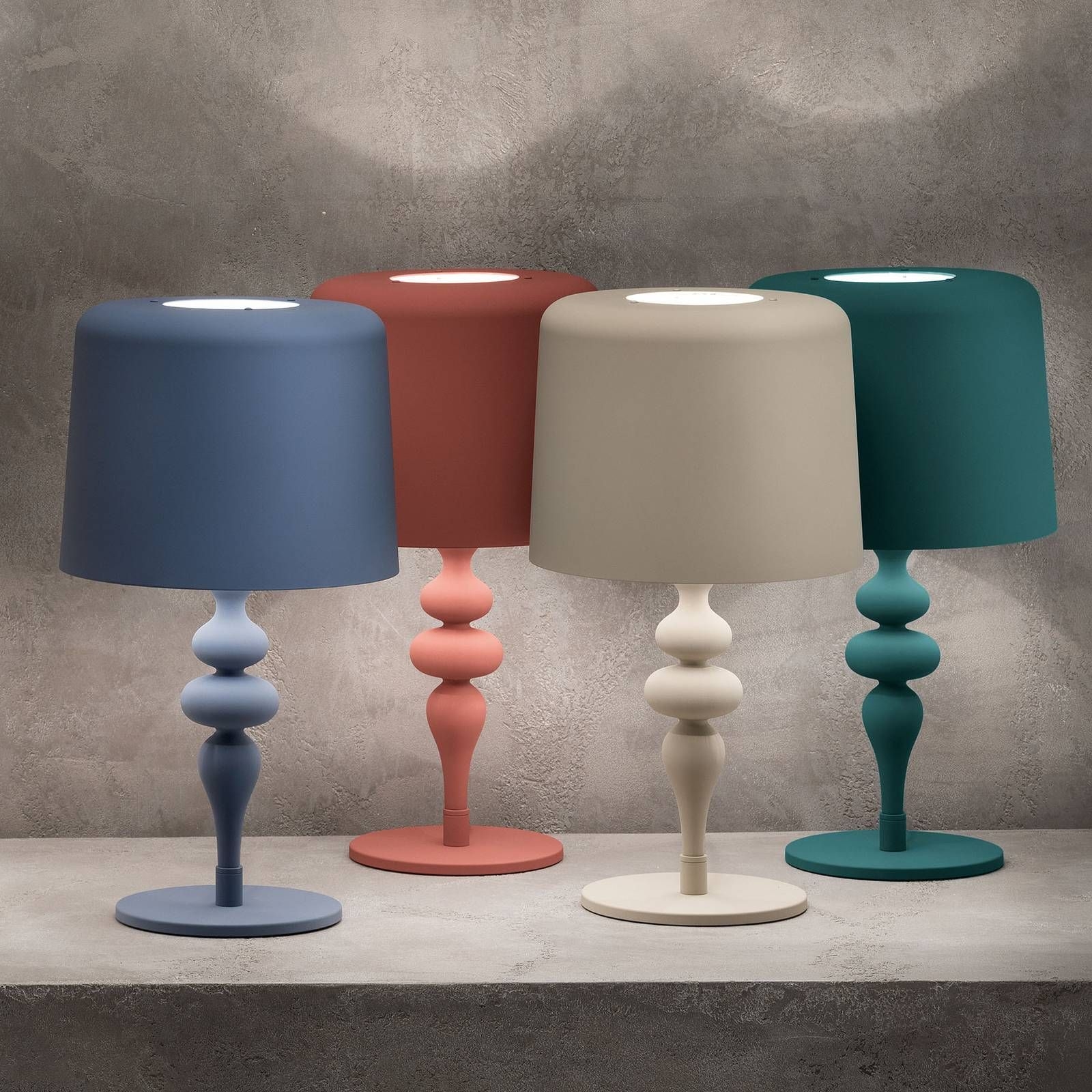 Masiero Eva TL1 M table lamp, height 53 cm octanium green