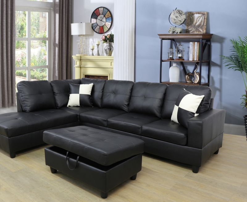 Maumee Faux Leather Sectional