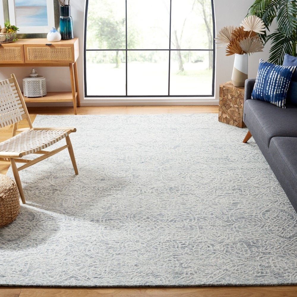 Metro MET998 Hand Tufted Area Rug - Dark Gray/Ivory - 6'x9' - Safavieh.