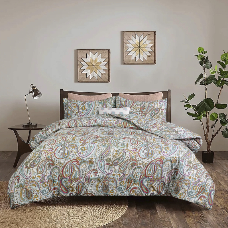 Microfiber Reversible 3 Piece Comforter Set