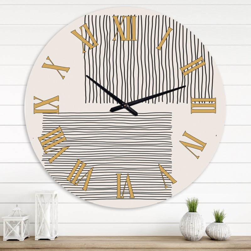 Minimal Geometric Compostions of Elementary Forms XX - Modern wall clock