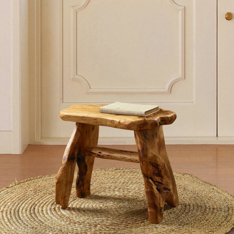 Minnick Solid Wood Accent Stool