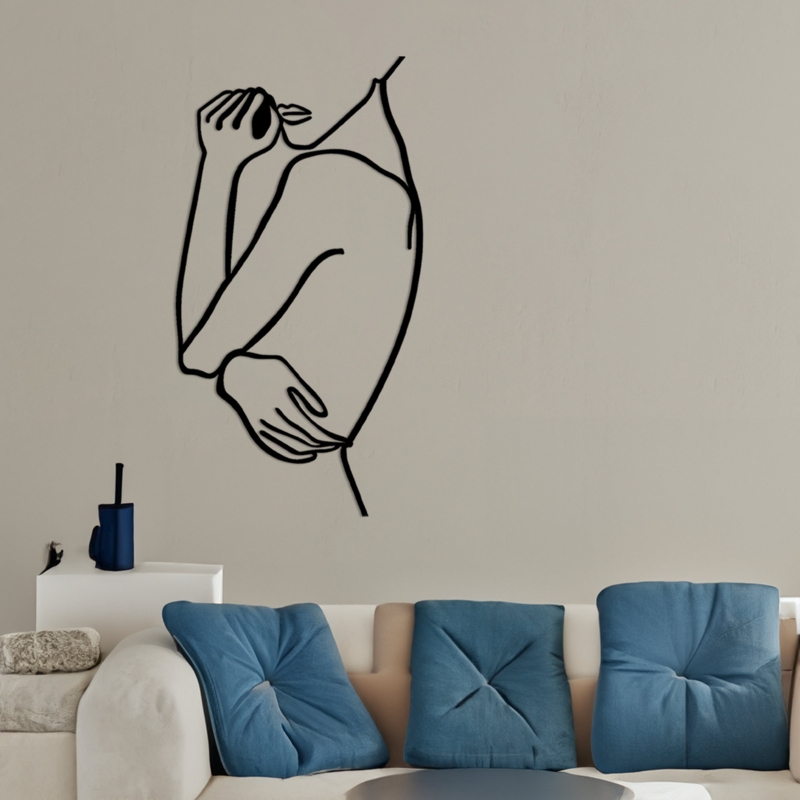 Modern People Wall Decor on Metal
