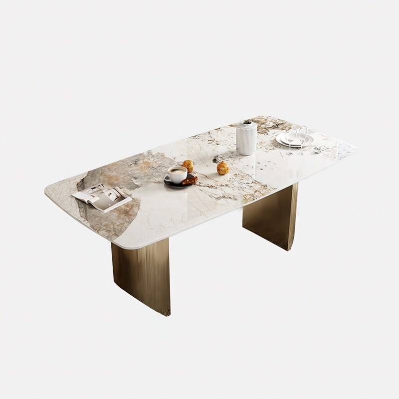 Modern Rectangular Sintered Stone Dining Table