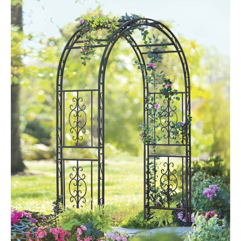 Montebello Iron 84" Tall Garden Arbor