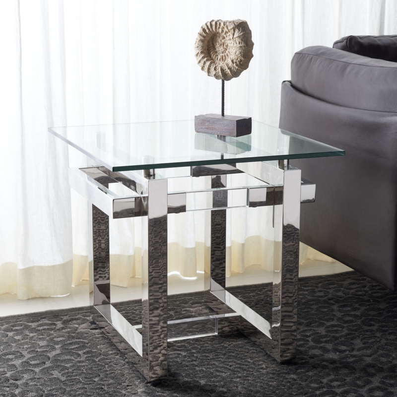 Montrelle Glass Top End Table
