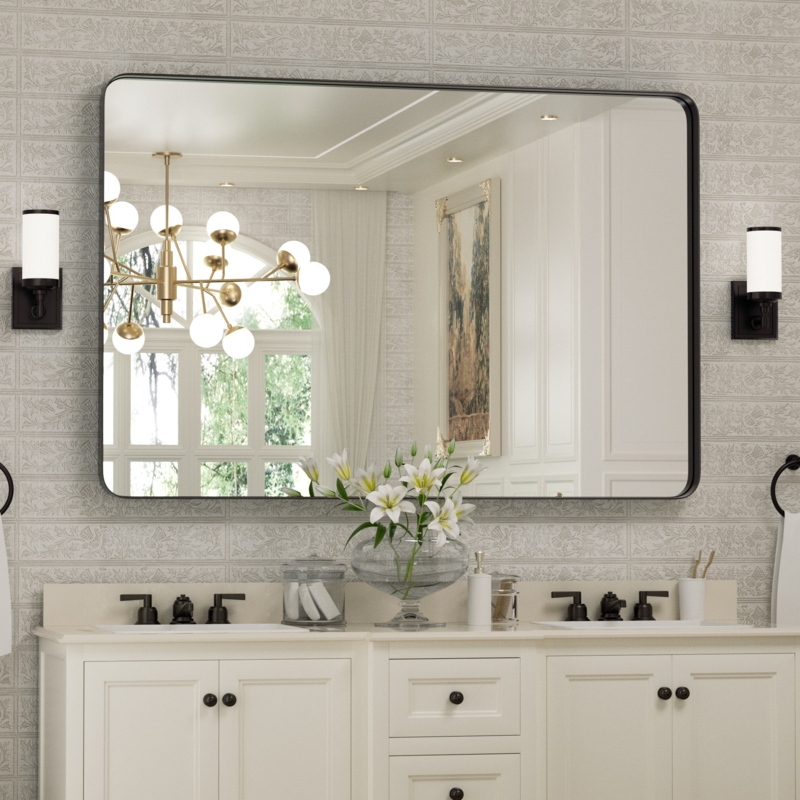 Morelock Metal Flat Wall Mirror