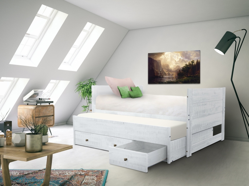 Nailsworth Twin 3 Drawer Solid Wood Mate's & Captain's Bed with Twin Trundle
