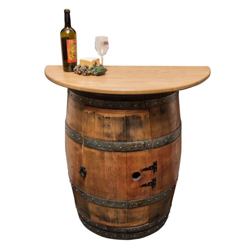 Napa East 28" Barrel Bar with Wine Storage