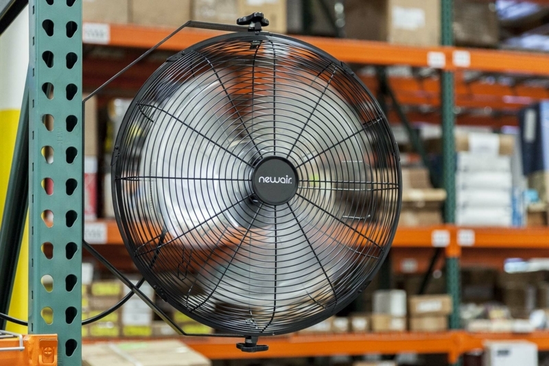Newair 18" High Velocity Wall Mounted Fan with Sealed Motor Housing and Ball Bearing Motor