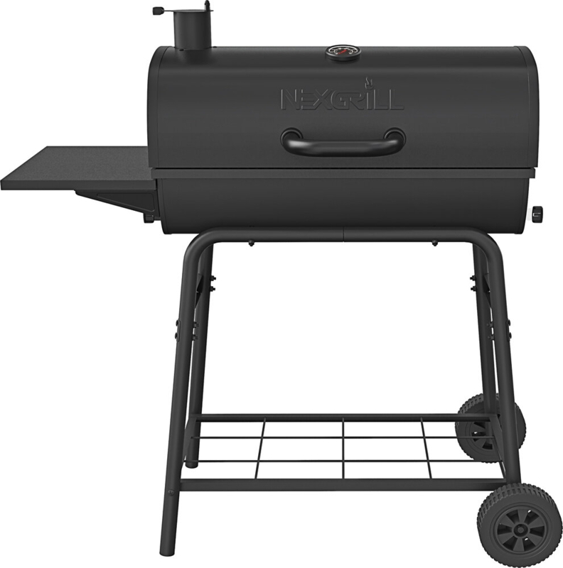 Nexgrill 29" Barrel Charcoal Grill with Side Shelf