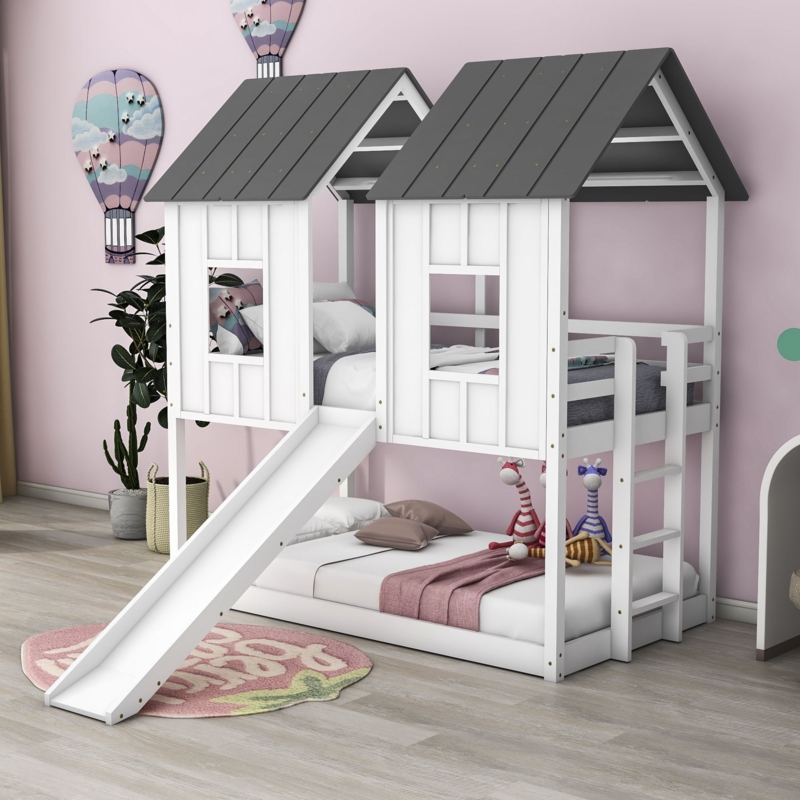 Ohlson Kids Twin Over Twin Bunk Bed