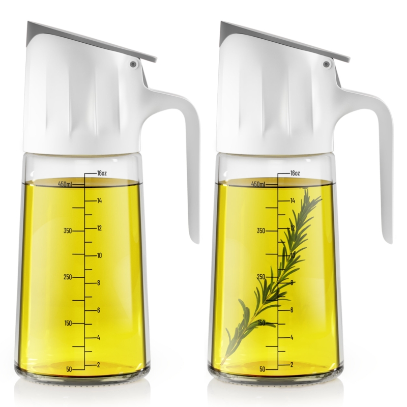 Olive Oil Dispenser Bottle for Kitchen with Measurements