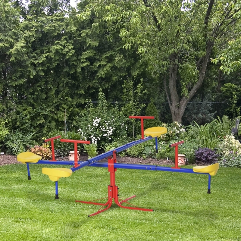 Outsunny Kids Metal Seesaw Teete Totter