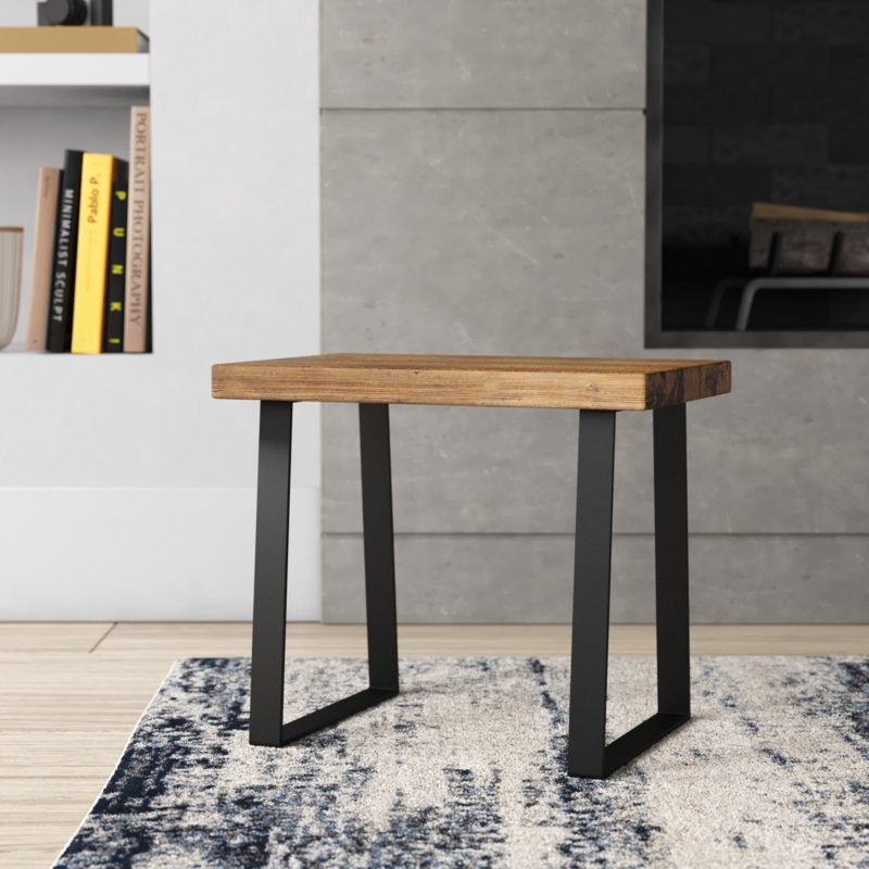 Ovellette Solid Wood Accent Stool