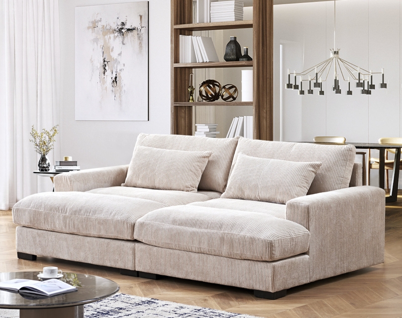 Oversized Square Arm Sleeper Sofa