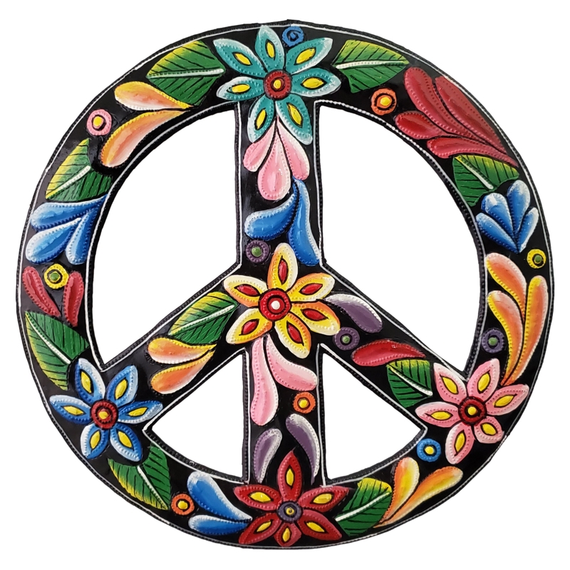 Painted Onyx Peace Sign