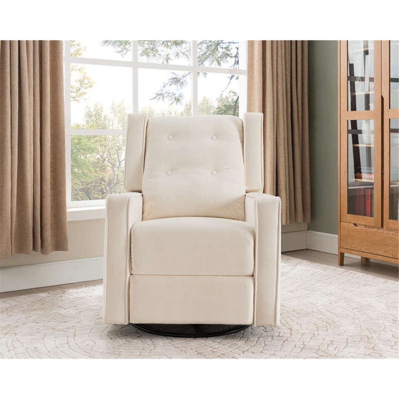 Parkhur 29" Wide Upholstered Manual Swivel Recliner Chair Reclining Nursery Glider Rocker Recliner