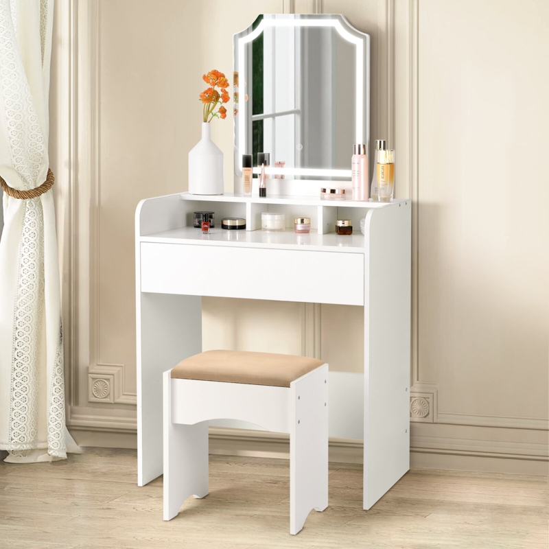 Parsonage Vanity Set with Stool and Mirror