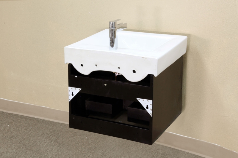 Pathard 24.25'' Single Bathroom Vanity with Ceramic Top