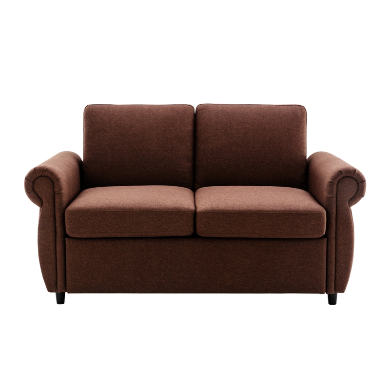 Pencewood Pull Out Sofa Bed Loveseat Sleeper with Twin Size Memory Mattress