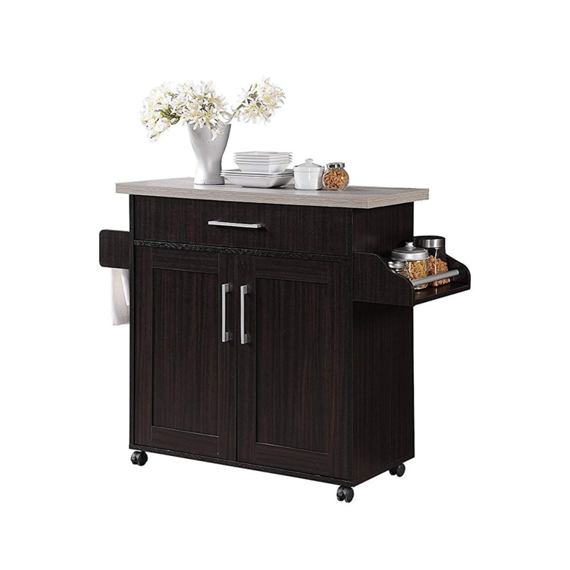 Poneto Wood Kitchen Cart