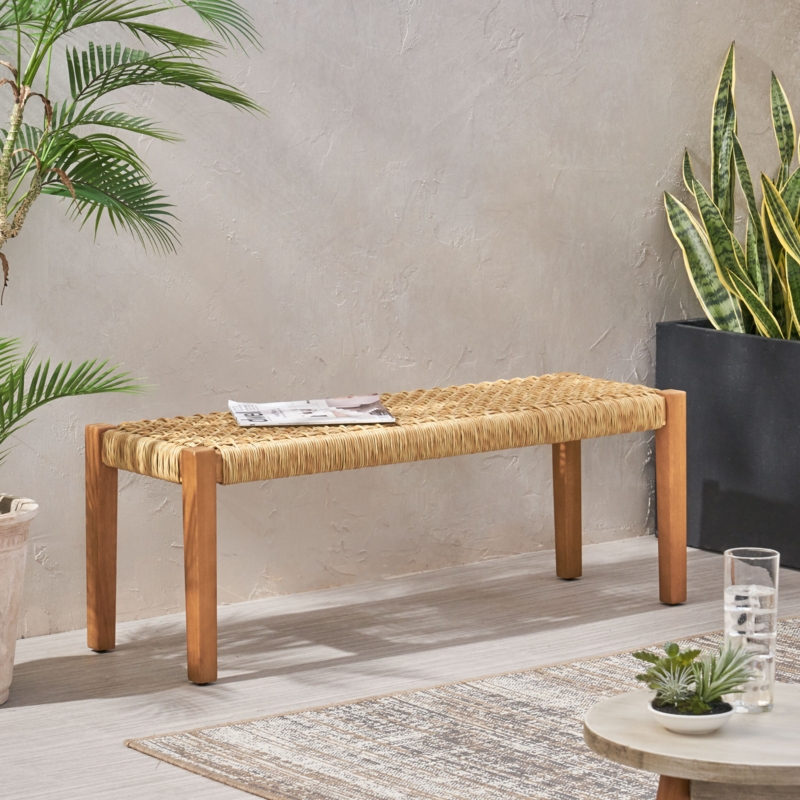 Portland Angie Acacia Outdoor Bench
