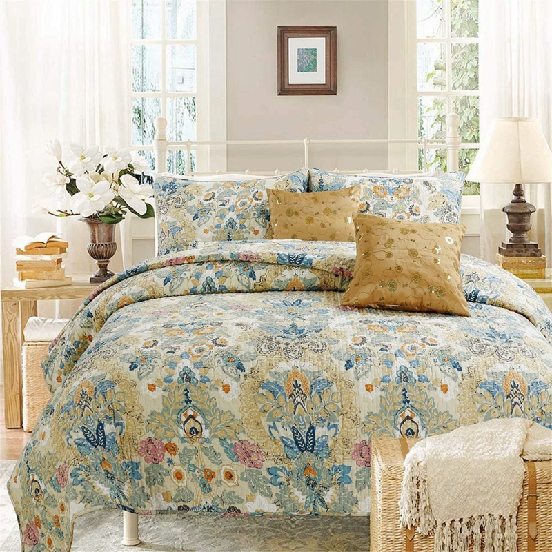 Pylle Hill Cotton Floral Quilt Set