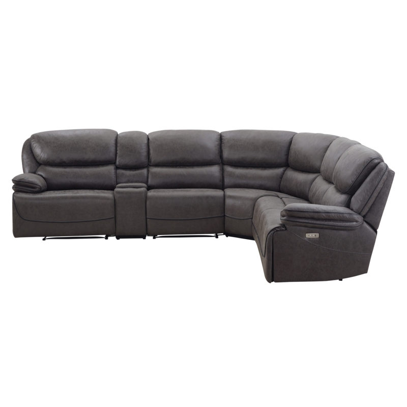 Quanah 6 - Piece Upholstered Power Reclining Sectional