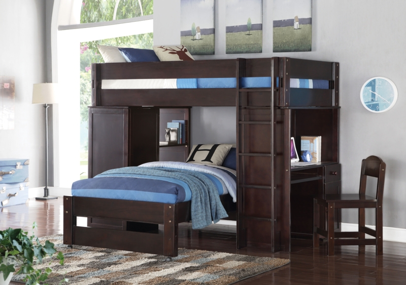 Quarryville Kids Twin Over Twin Bunk Bed with Drawers