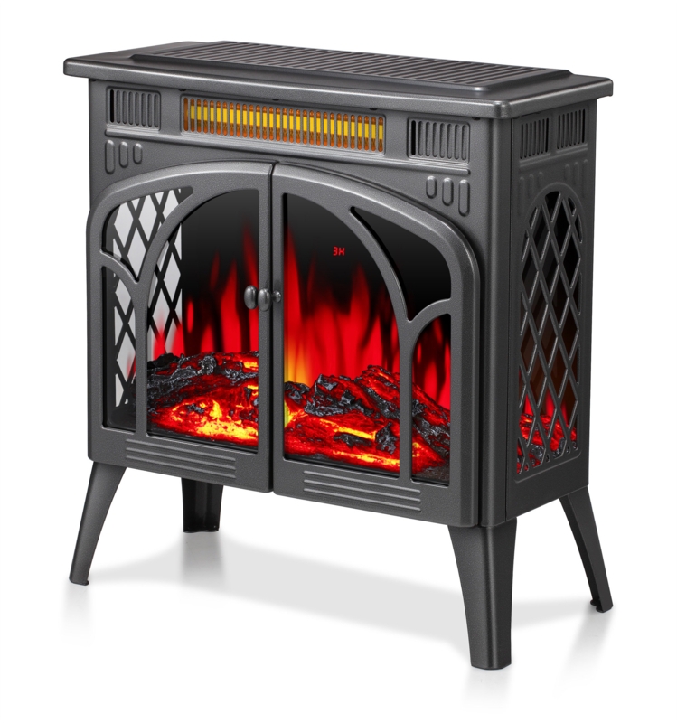 R.W.FLAME 23.5''W 500W/1500W Electric Fireplace Stove With Remote Control