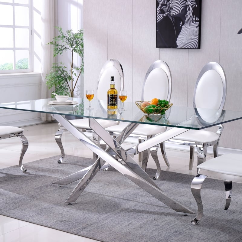 Raydean 79'' Pedestal Dining Table