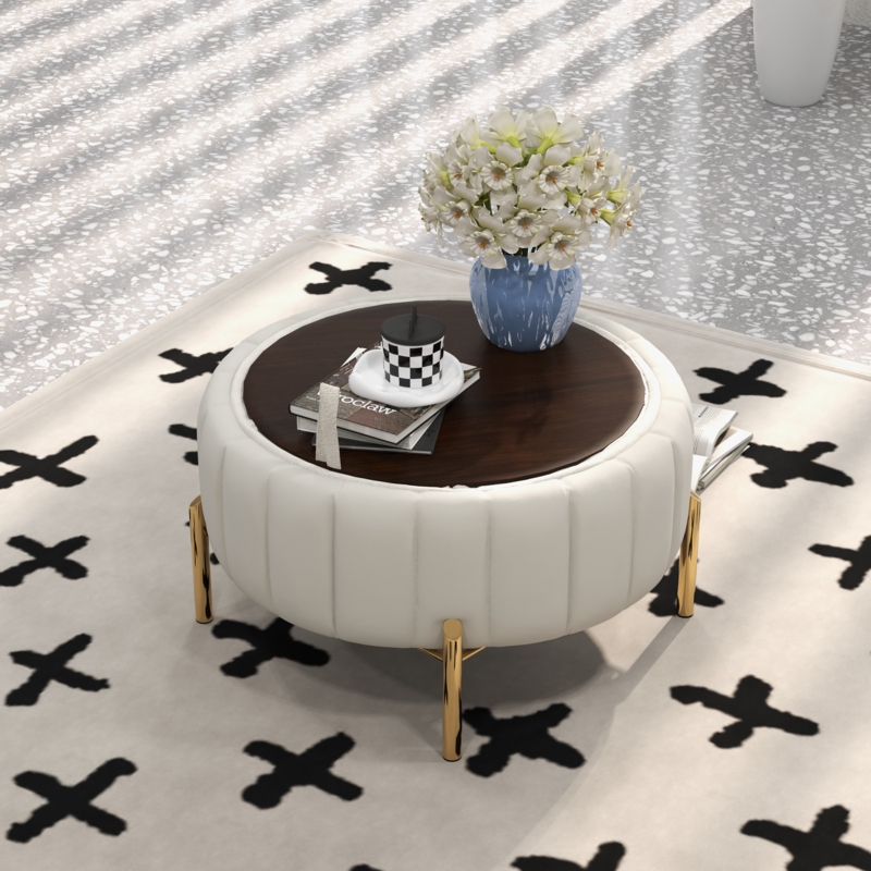 Rilee Velvet Storage Ottoman