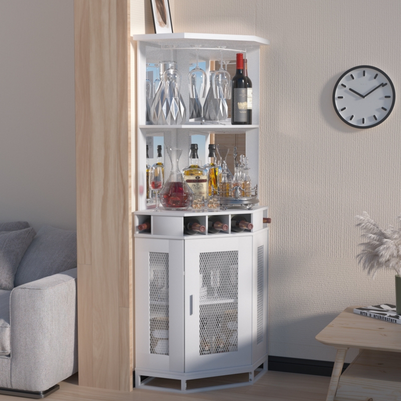 Robynn Corner Bar Unit or Lounge Corner Bar Cabinet