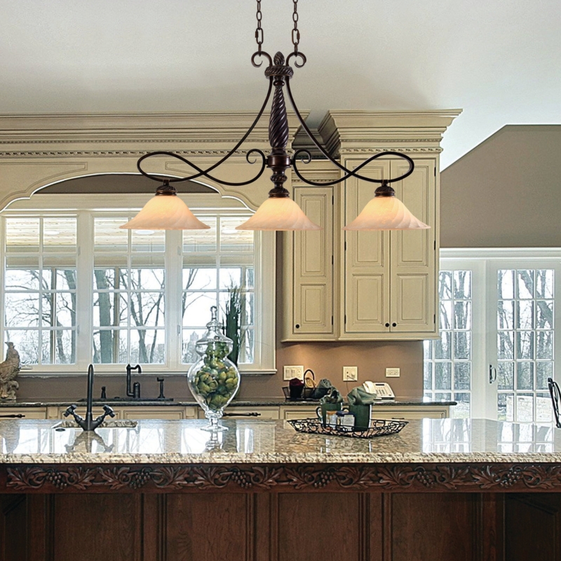 Rosalinda 3 - Light Bronze Kitchen Island Pendant