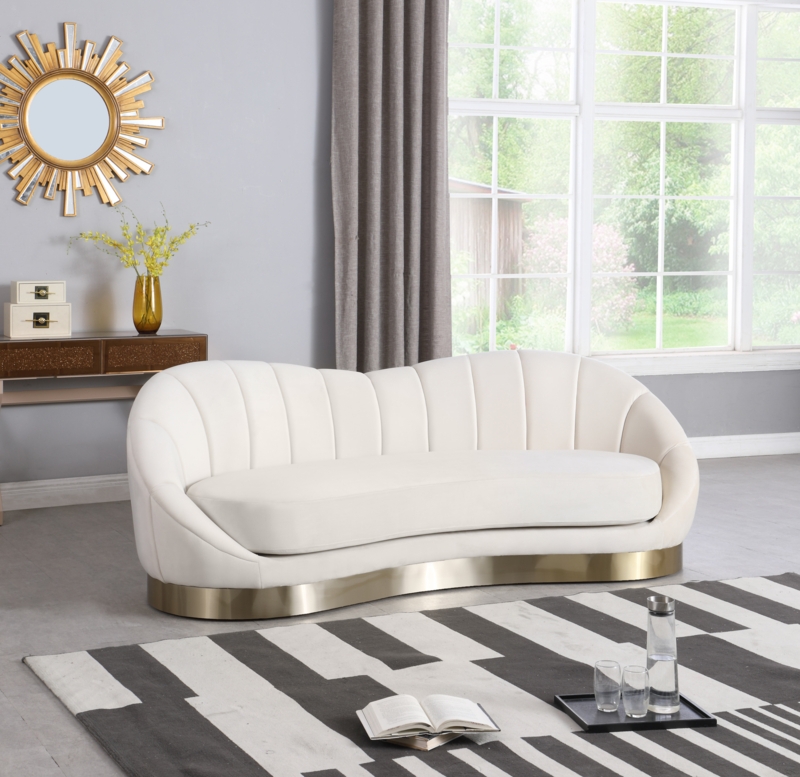 Saldana 91.5'' Velvet Sofa