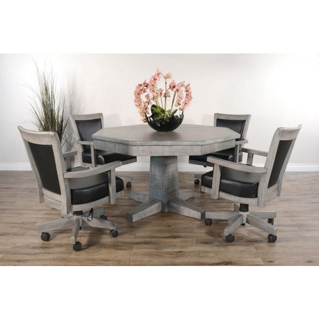 Sawyer Twain 53" 8 - Player Reversible Poker Table with Chairs Set