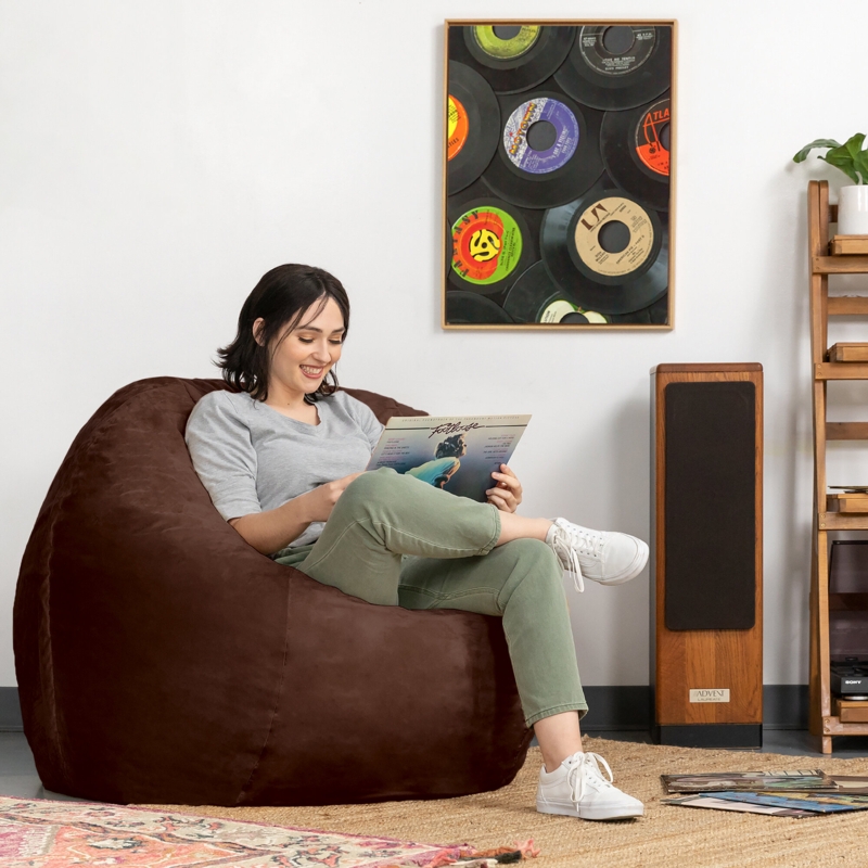 Saxx 4 Foot Round Bean Bag w/ Removable Cover