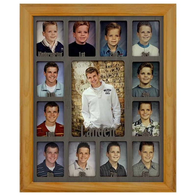 School Years Picture Frame, Personalized with Any Name, Holds 12 Wallet Photos