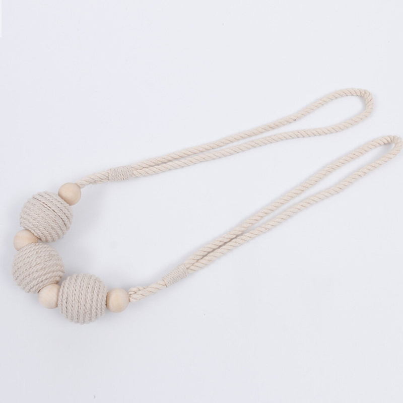 Schoonover Solid Wood Bead 0.38'' Overall Width Curtain Tieback