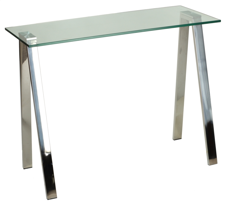 Sefield Glass Top Metal Base Writing Desk