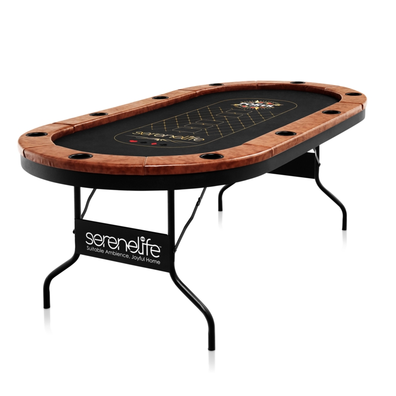 SereneLife 84'' 10 - Player Foldable Poker Table
