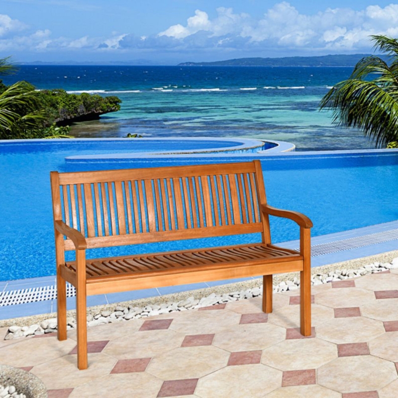 Shari Eucalyptus Outdoor Bench