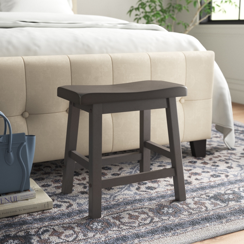 Sharman Solid Wood Accent Stool (Set of 2)