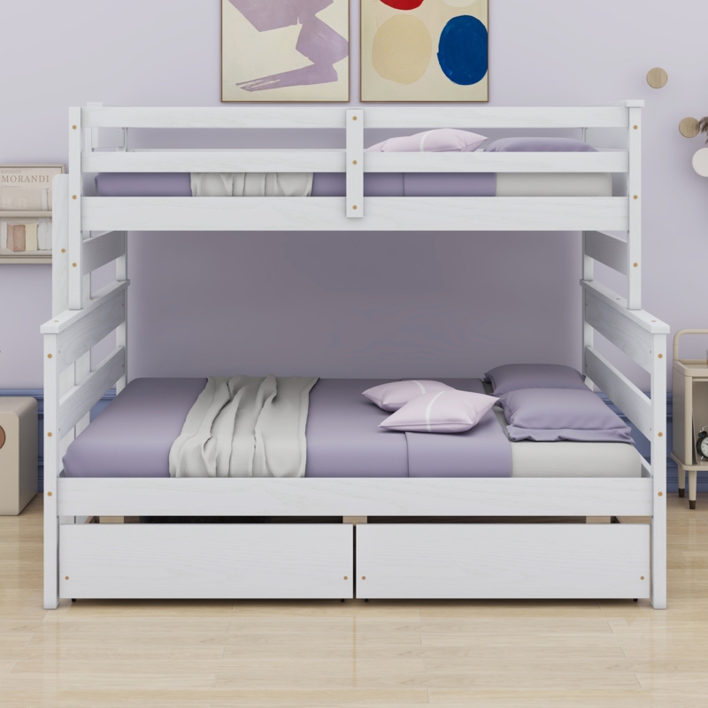 Shauna Kids Twin Over Full Bunk Bed with Drawers